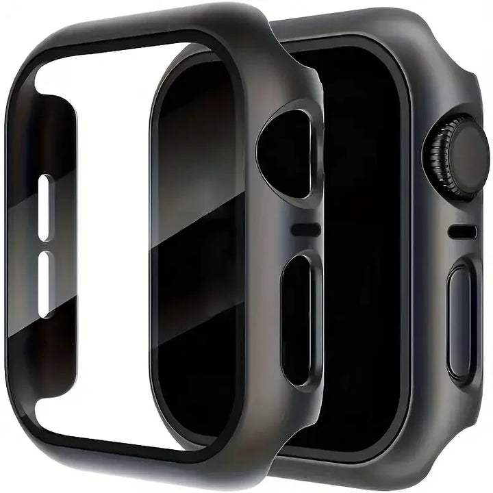 Tempered Glass+cover For Apple Watch Case Accessories 45mm 41mm 44mm 40mm 42mm Screen Protector Apple watch serie 9 4 5 6 SE 7 8
