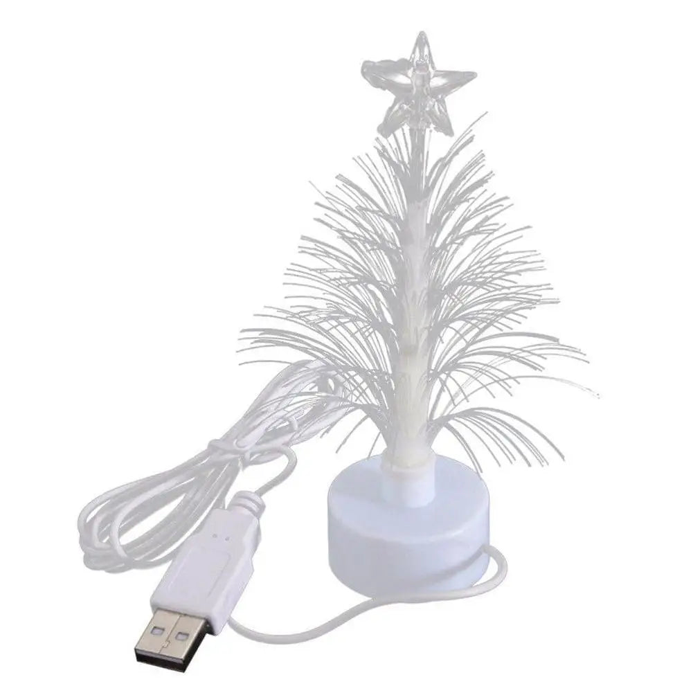 Tree Light Christmas Fiber Optic Lights Tree Fiber USB Fiber Optic Christmas Tree Mini LED Light Decorations