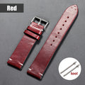 18mm 20mm 22mm Vintage Oil Wax Leather Watchband 19mm 21mm 24mm Universal Stitching Cowhide Strap for Seiko for Omega Watch Band