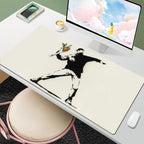 Graffiti Art Banksy S Mouse Pad Large Desk Mat Keyboard Ergonomic Office Rubber Game PC Non-slip Anti-fray Home Custom Best Pric