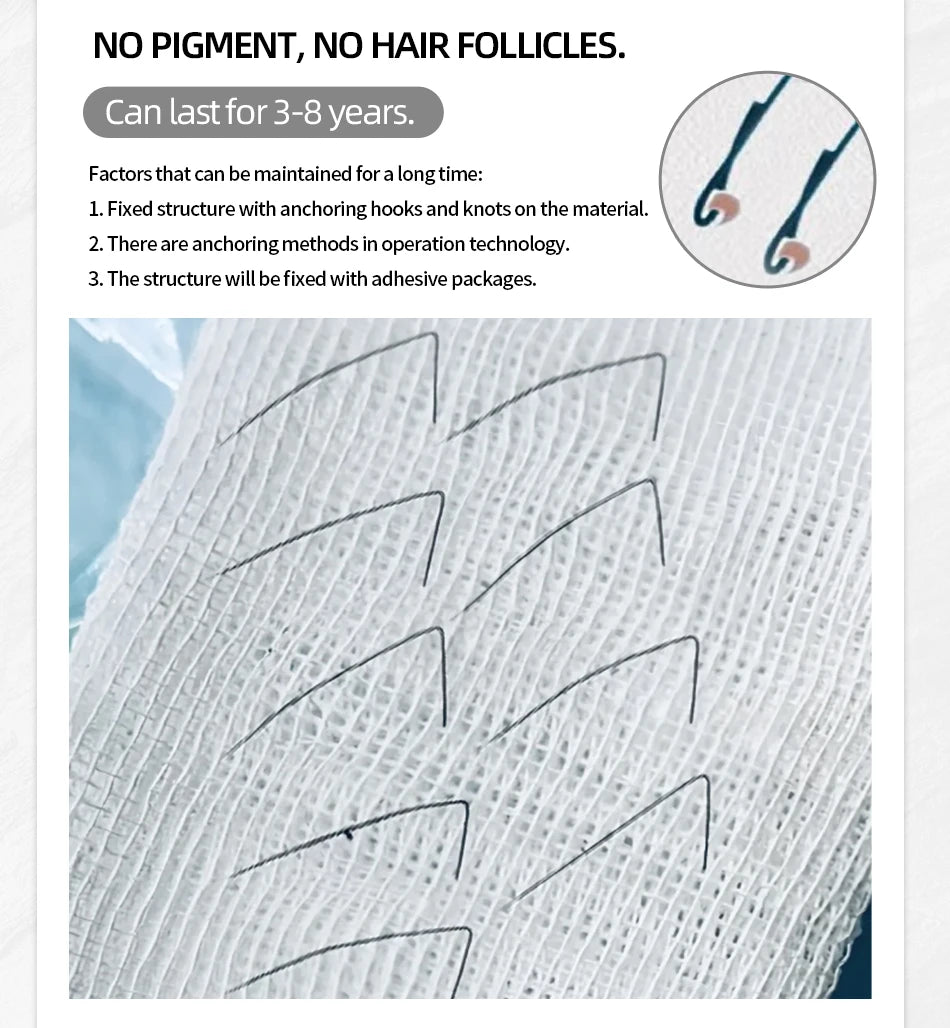 Real Eyebrow Texture Protein Fiber Cloned Eyebrows - Semi-Permanent PMU Microblading Eyebrow Pigment, Permanent Makeup Artists