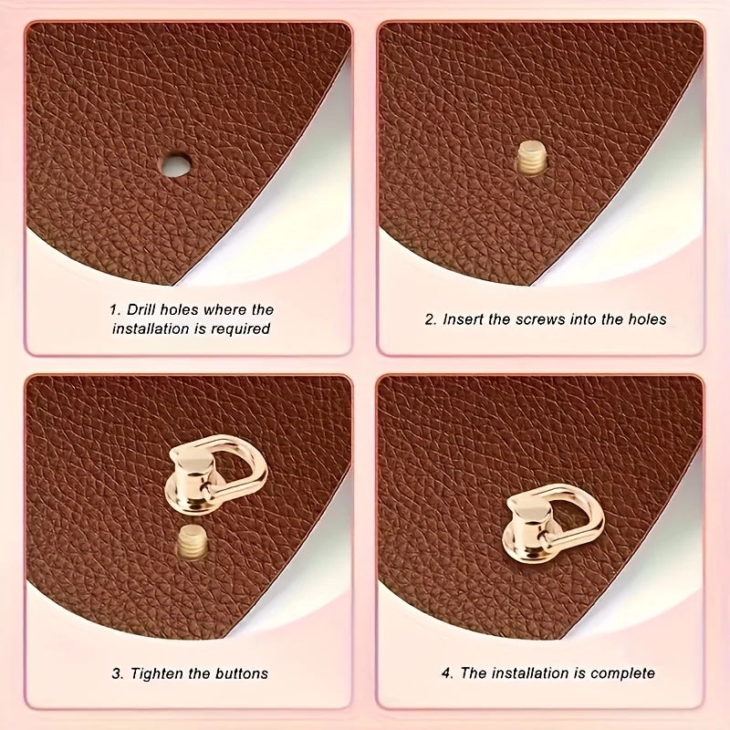 10pcs,  Bag Modification Accessories, Hardware Accessories, Suitable for Bags and Phone Cases, with Screw Accessories