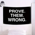 1pc Motivational Fitness Tapestry: Prove Them Wrong - 90x150cm (3x5ft) Inspirational Banner- Suitable for Home Gym, Man Cave,