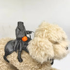 Halloween Headless Horseman Pet Costume Small Cat Dog Outfit Pumpkin Doll Cloak Party Cosplay Clothes Holiday Decoration
