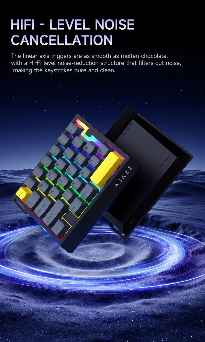 AJAZZ AK029 Wired One-Handed Gaming Keyboard HE Magnetic Switch 29 Key RGB 8000Hz Mini Mechanical Keyboard for E-sports PC Gamer