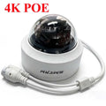 4K Video Surveillance Camera POE Doms Dome IP Onvif Audio 48V POE/DC 12V 4MP/5MP/8MP Night Vision CCTV Security Camera For NVR