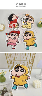 Kawaii Crayon Shin-Chan Cartoon Cute Hand Towel Water-Absorbent Coral Fleece Kitchen Quick-Drying Shower Room Supplies