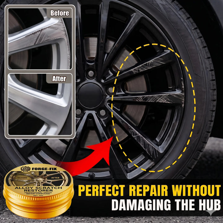Car Wheel Rim Scratch Refurbishment Paste Tire Rim Scratch Paint Fix Cream -Black White Silver Aluminum Alloy Electroplated Rims