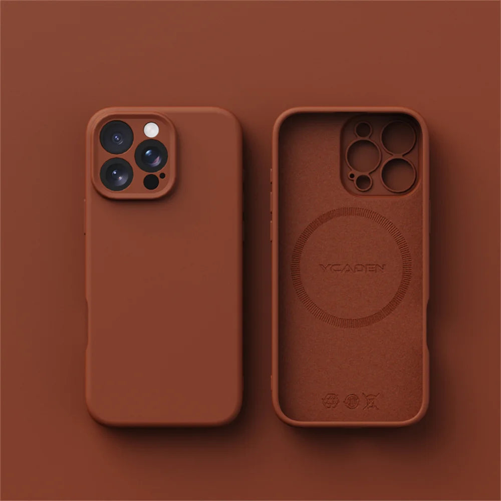 Luxury Liquid Silicone For Magsafe Case For iPhone 18 17 Air 16 Plus 15 14 13 Pro Max 18Pro Wireless Charging Skin Smooth Cover