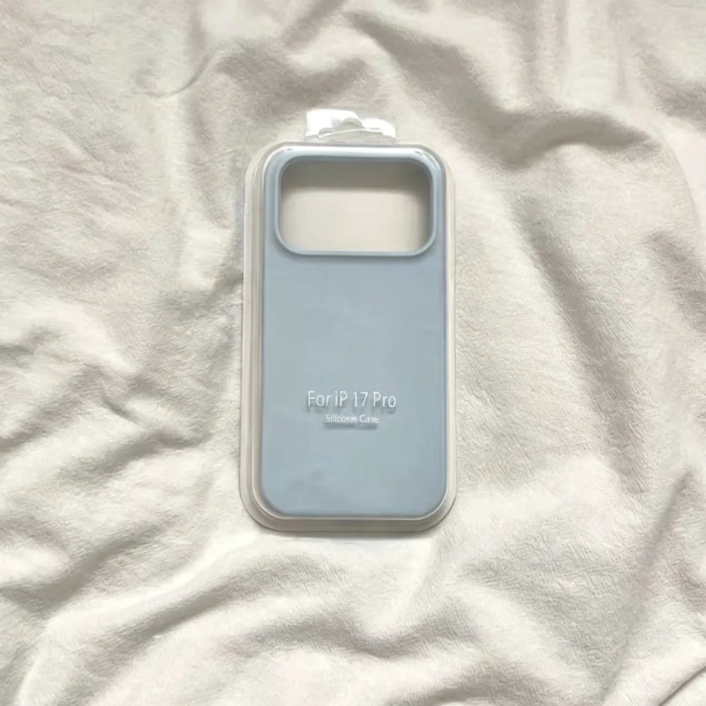 Fashion Original Liquid Silicone Skin Feel Soft Case For IPhone 18 Pro 17 Air 16 15 14 Plus 13 Pro Max Full-pack Anti-Drop Cover