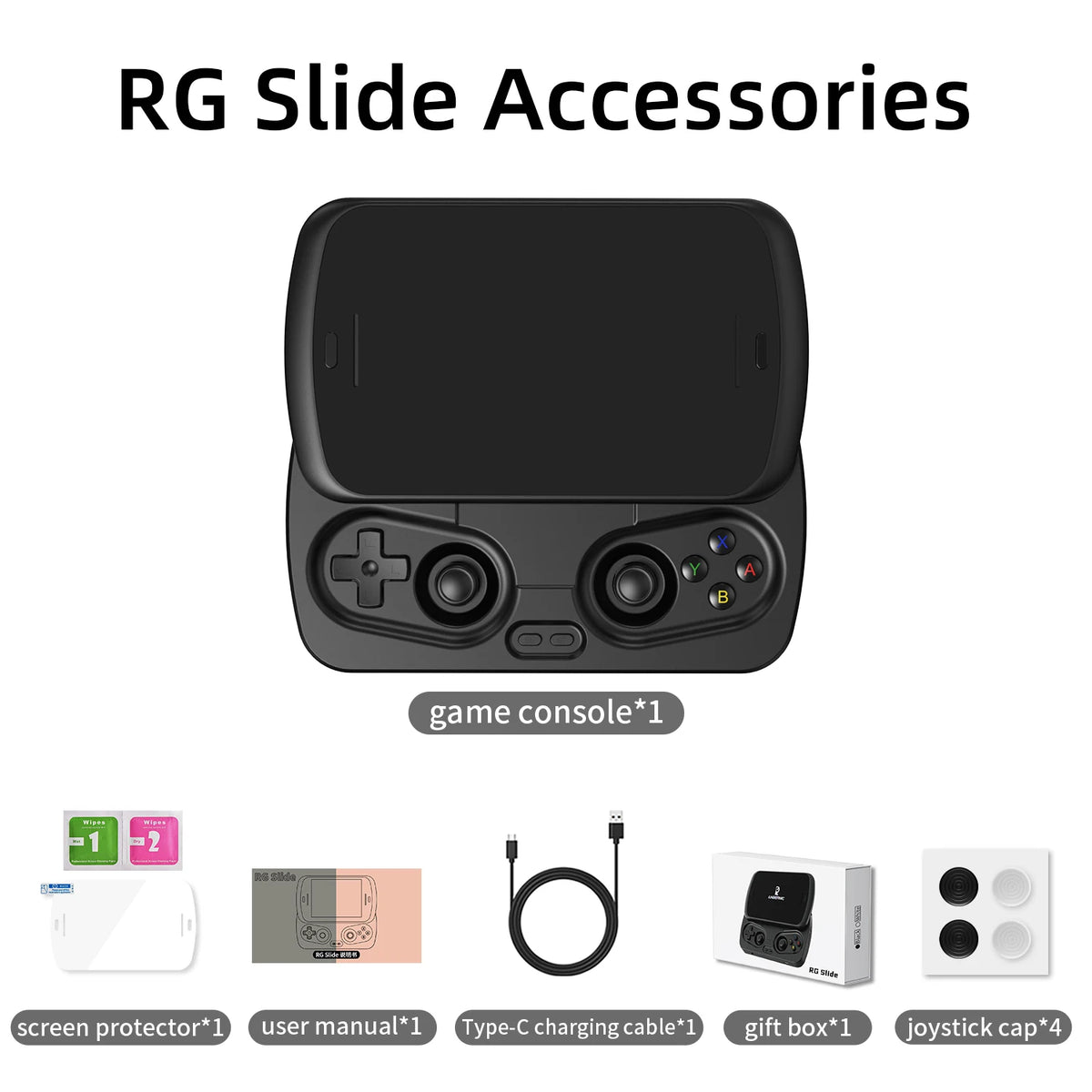 Anbernic RG Slide Retro Handheld Game Console 4.7-inch LTPS In-Cell Screen Capacitive Joystick Android 13 AI Assistant 5G WiFi Bluetooth 5.0 T820 Gaming Player With 5000 mAh Battery
