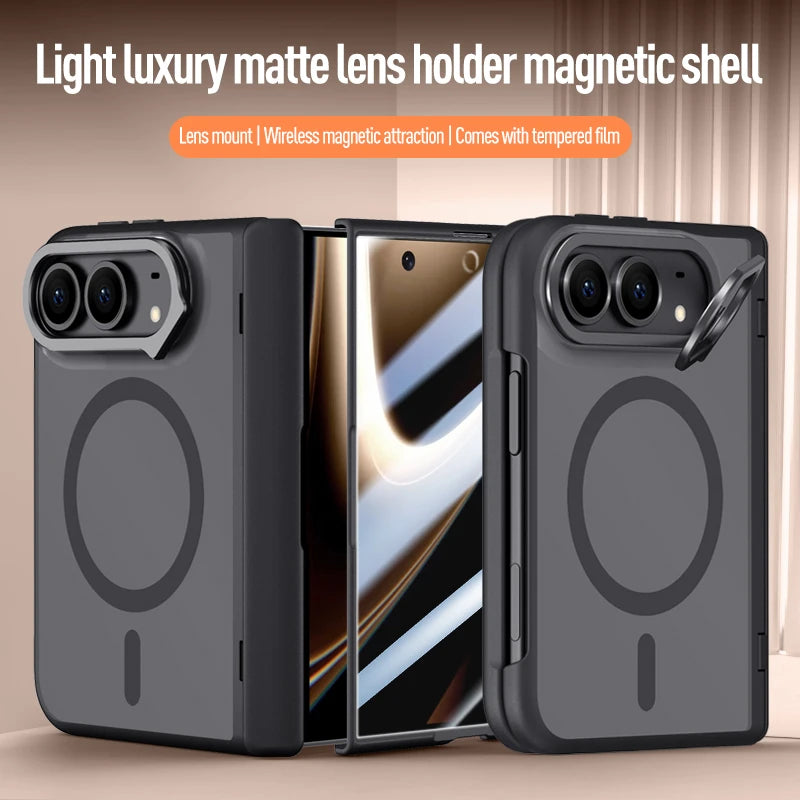 Magnetic Anti-Drop Phone Case For iPhone Duo Matte Finish Skin-Like Feel Compatible for Apple Foldable Screen