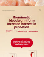 PAINTPET Bio-Mimetic Bloodworm Fish Food, Slow Sinking Protein Pellets for Tropical Fish, Universal Diet for Guppy, Tetra, Betta
