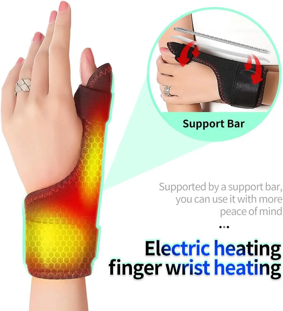 Heating Massage Finger Braces 3 Levels Hot Compress Massage Finger Brace Hand Finger Protector Massage Instrument Spa
