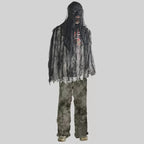 Kids & Adults Zombie Cosplay Costume, Scary Horror Bloody Skeleton  Outfit with Mask Gloves, Halloween Carnival Fancy Dress