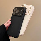 Big Window Liquid Silicone Phone Case For iPhone 17 Air 16 15 14 Plus 12 13 16 Pro Max Official Soft Protector Cover