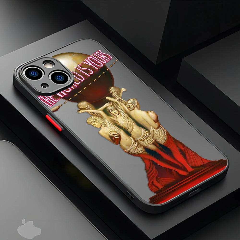 S-scarface Film classic Phone Case For iPhone 16 15 14 13 12 11 Mini Pro Max X XR XSMax 7 8 6 6s Plus Matte Clear Back Cover