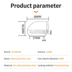 Motorcycle Bicycle Lock Alarm Safety Protection Padlock Disc Aluminum Alloy Anti-Theft Reminder Rope Lock Bag Motorcycle Accesso