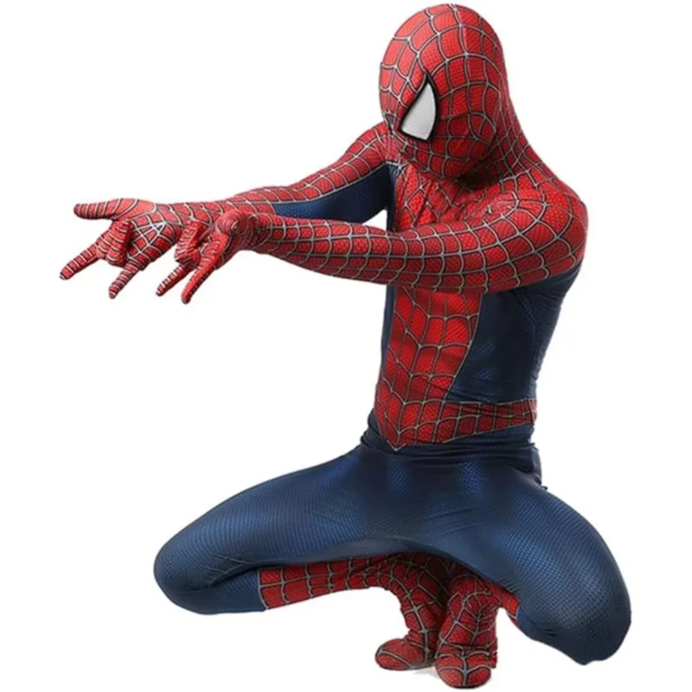 Superhero Cosplay Jumpsuit Tight Stretch Bodysuit Halloween Party Costume Role‑Play Fancy Dress For Men Adults Carnival Event