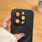 For Magsafe Magnetic Wireless Charge Case For iPhone 17 16 15 14 13 12 11 Pro Max Plus Air Silicone Glass Lens Protection Cover