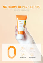 Vitamin C Sakura Facial Cleanser Face Wash Foam Foam Face Cleanser Moisturizing Whitening Anti-aging  Wrinkle Skin Care