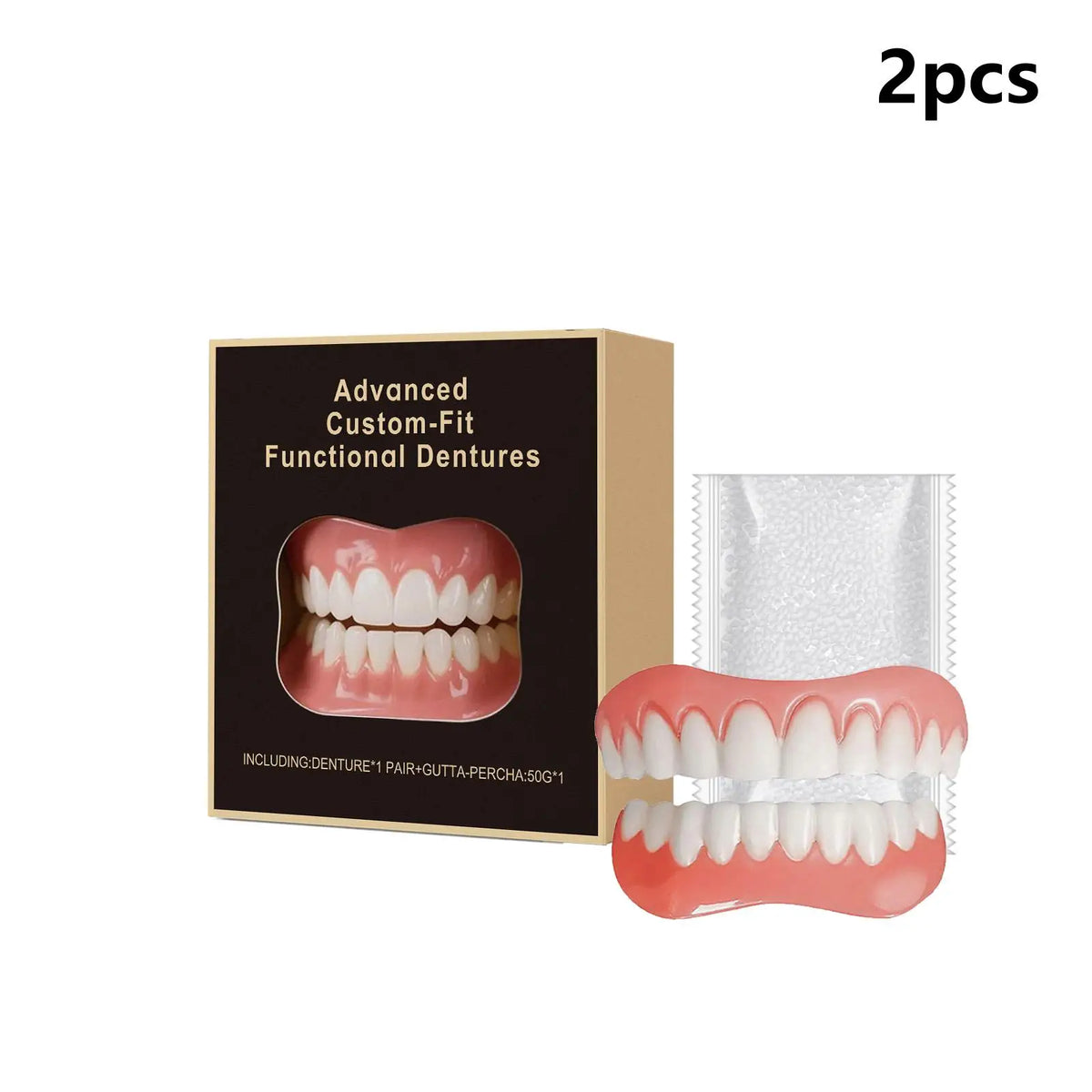 Temporary Teeth Veneers Real Looking Decorative Snap On Teeth Covers Temporary Beauty Teeth Accessory for Daily Makeup Party Photo Use