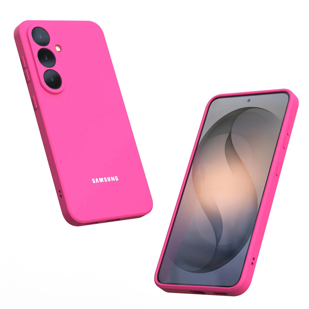 For Samsung Galaxy S26 S25 S24 S23 Ultra Plus FE A57 A37 A17 A56 A36 A16 A55 A35 A15 Case Liquid Silicone Phone Back Cover Funda