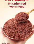 PAINTPET Bio-Mimetic Bloodworm Fish Food, Slow Sinking Protein Pellets for Tropical Fish, Universal Diet for Guppy, Tetra, Betta