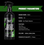 Car Plastic Leather Restorer Spray Polish Cleaner Coating Agent  Back To Black More Gloss Car Cleaning Products S3