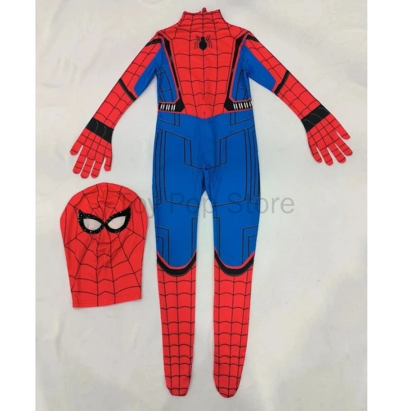 Popular Web Slinger Superhero Zentai Suit Full Coverage Cosplay Bodysuit Halloween Themed Outfit Collectible Attire for Holiday