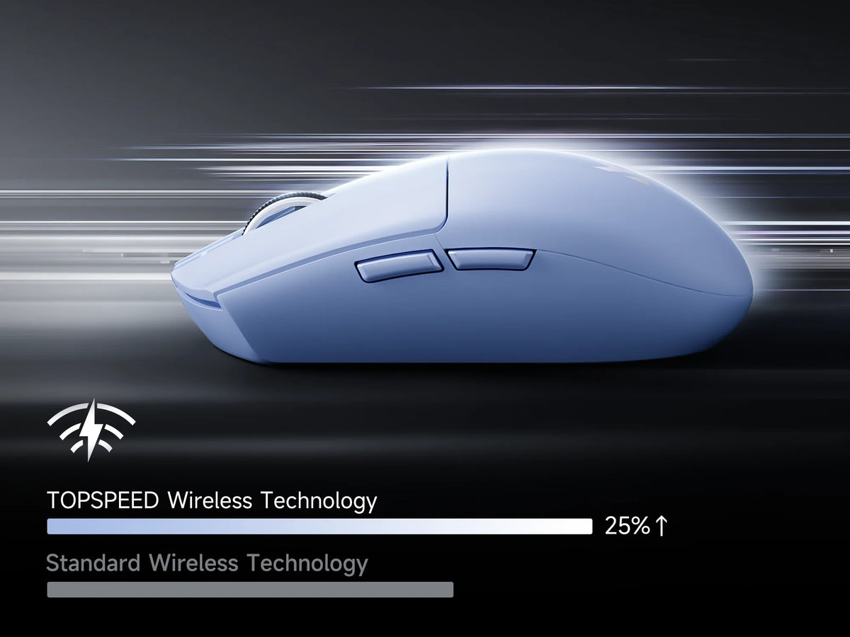 MCHOSE G3 V2 Wireless Gaming Mouse PAW 3395 Sensor Tri-mode 800mAh All-Around Grip Omron Mechanical Switches TTC Silver Wheel