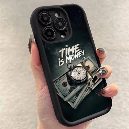 "Time is Money" Print iPhone Case – Soft Cover