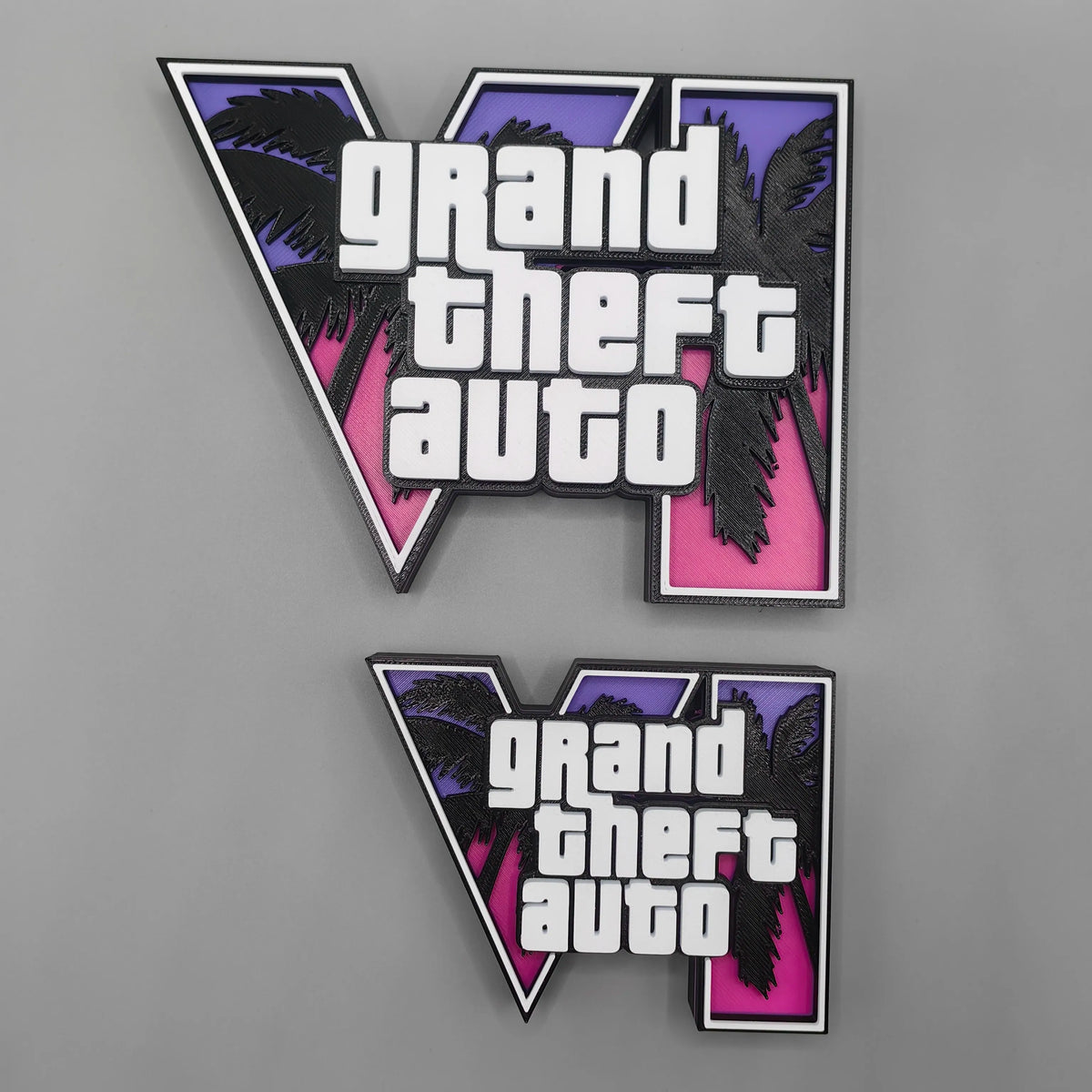 In Stock Custom 3d Gta 6 Grand Theft Auto Logo Stand Creative Desktop Ornament Game Peripheral Display Decor For Home Office
