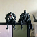 Spider Man Venom Batman Sitting Posture Anime Figure Statue Statue Collection Model Toy Car Desktop Ornament Collect Toy Gift