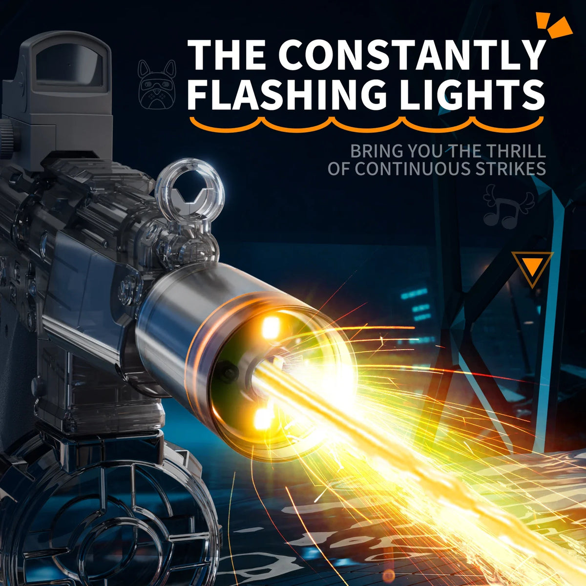 Simulated Firing and Recoil Electric Water Gun Toys Children Automatic Sensor Lights Water Pistol Summer Outdoor Beach Kids Toy