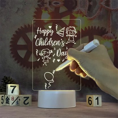 LED Acrylic Message Board with Night Light