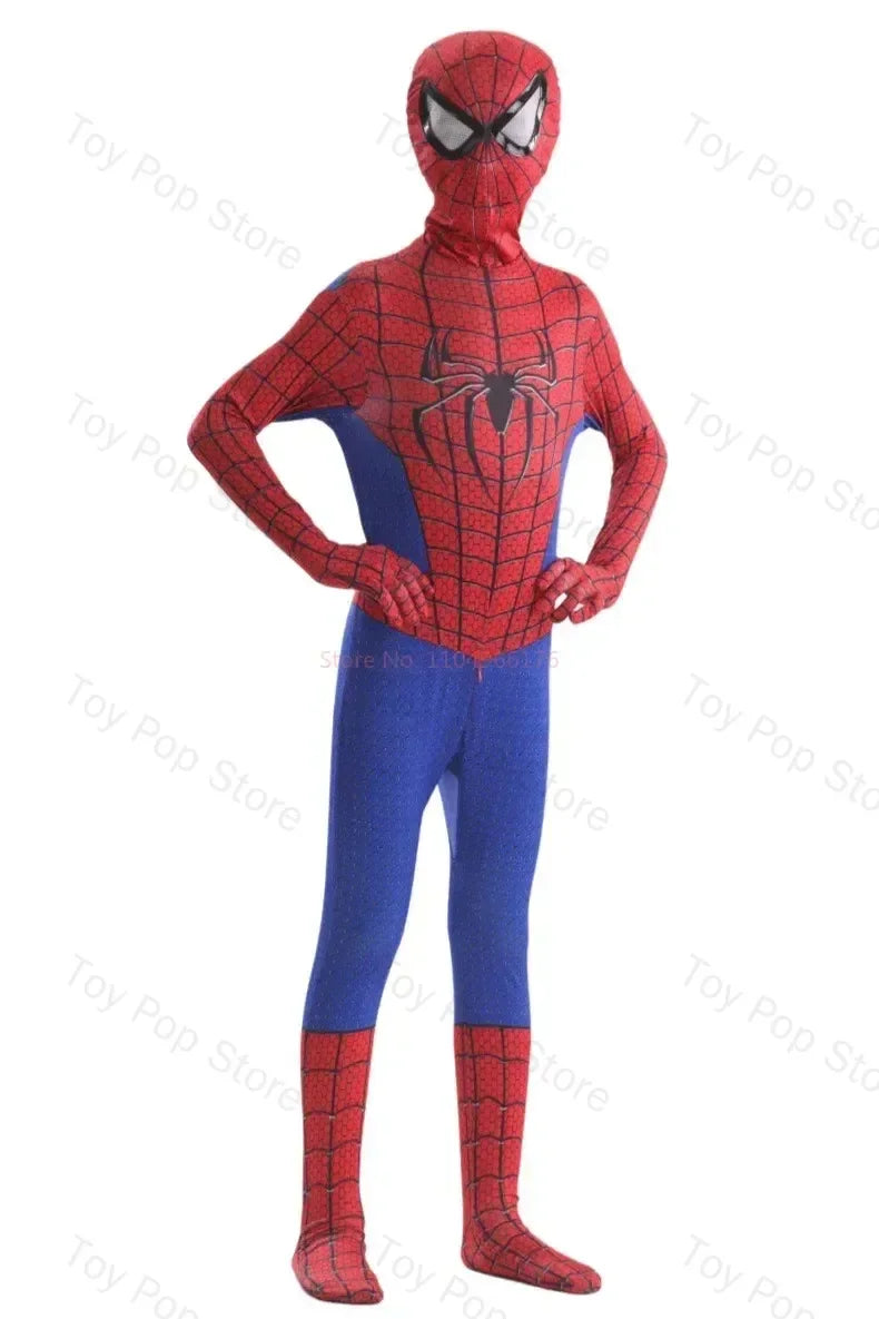 Popular Web Slinger Superhero Zentai Suit Full Coverage Cosplay Bodysuit Halloween Themed Outfit Collectible Attire for Holiday