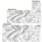 CIFBUY Large Gaming Mouse Pad Black White Strata Abstract Design Non-Slip Office Desk Mat Lock Stitched Edge for Computer Keyboa
