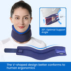 VELPEAU Foam Neck Support Brace for Neck Pain and Posture Correction, Adjustable Cervical Collar with Replaceable Sleeve