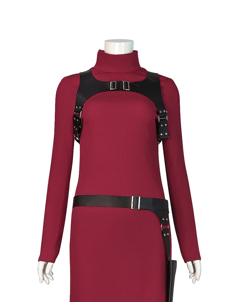 Female Ada Cosplay Wong Costume Dress Belt Roleplay Outfits Fantasia Halloween Carnival Disguise Suit For Adult Women Girls