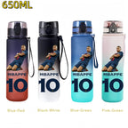650MLRonaldo Messi Mbappé Sports Water Bottle Bulbasaur Squirtle Drinking Bottles Travel Cycling Hiking Exercise Gym Jugs
