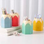 Cute Pencil Holder Desk Organizer Stationery Storage Box   Large Mouth Pen Holder Makeup Brush Organizer Box Office Accessories