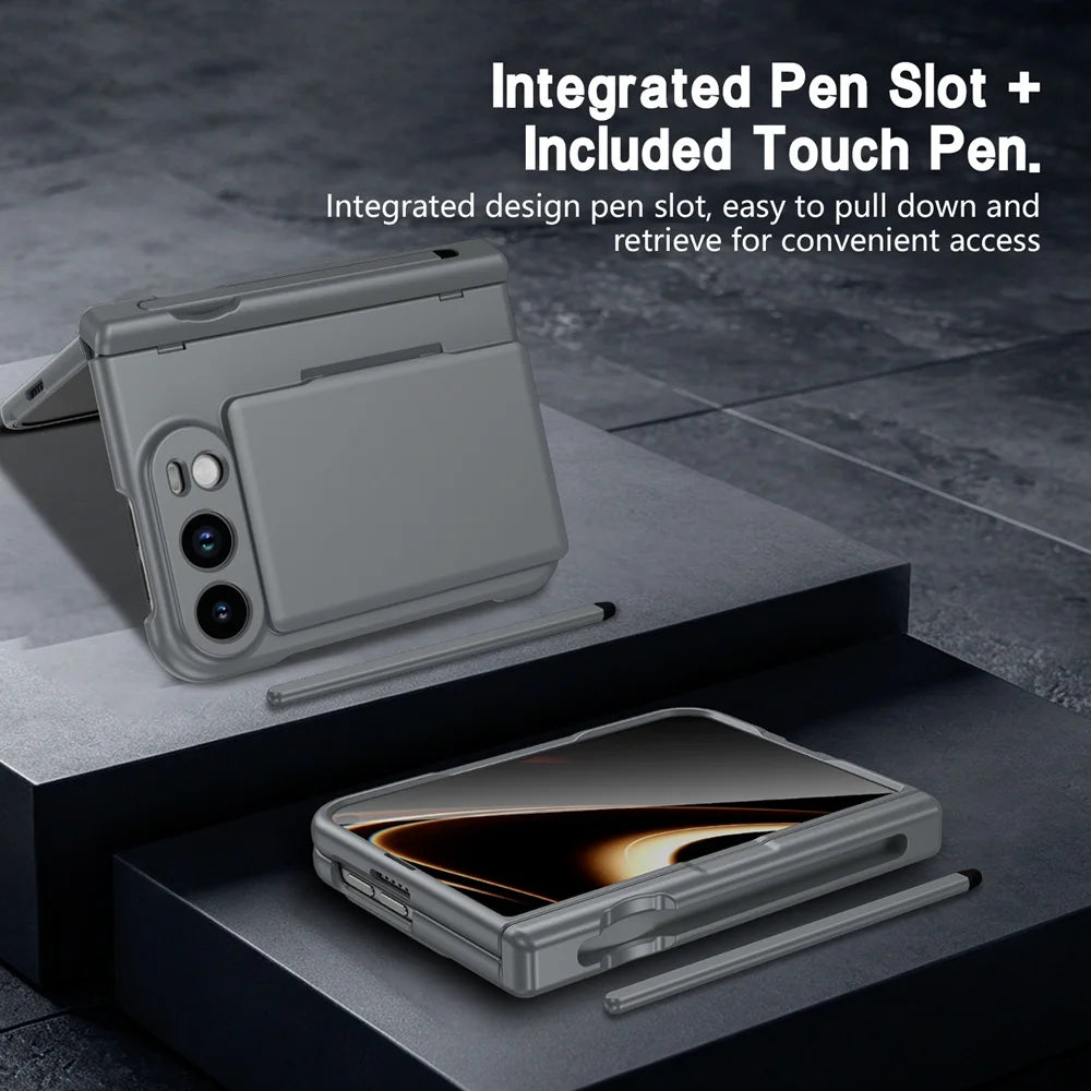 iPhone Duo Case With S Pen Holder Card Wallet Hinge Screen Protector And Stand