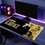 Film Scarface Tony Montana Mouse Pad Large Desk Mat Keyboard Ergonomic Office Rubber PC Non-slip Anti-fray Home Custom