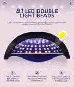 SUN X25MAX 81LED UV Lamp for Nails Drying Quick Curing All Gel Nail Polish Professional Powerful UV Light Dryer Manicure Salon