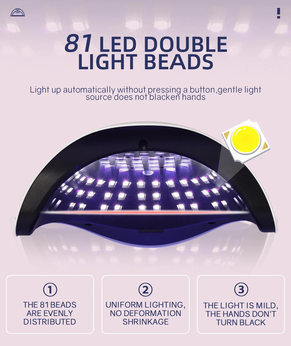 SUN X25MAX 81LED UV Lamp for Nails Drying Quick Curing All Gel Nail Polish Professional Powerful UV Light Dryer Manicure Salon
