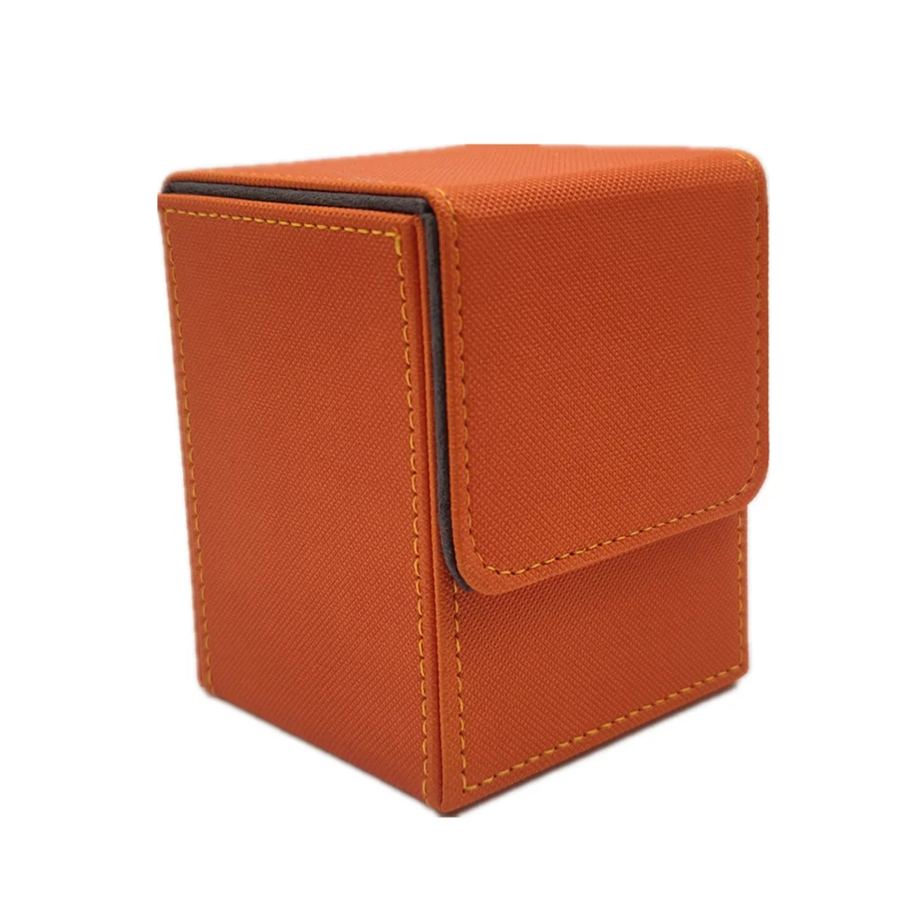 Card Fit For 100+Single Sleeved Cards  , Leather Trading Commander Deck Box Compatible With  Card Deck,Game Card Box