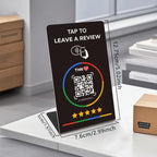 Nfc 215 programmable QR code Google Review Card NFC station table NFC Google Reviews display bending card standing brand bracket