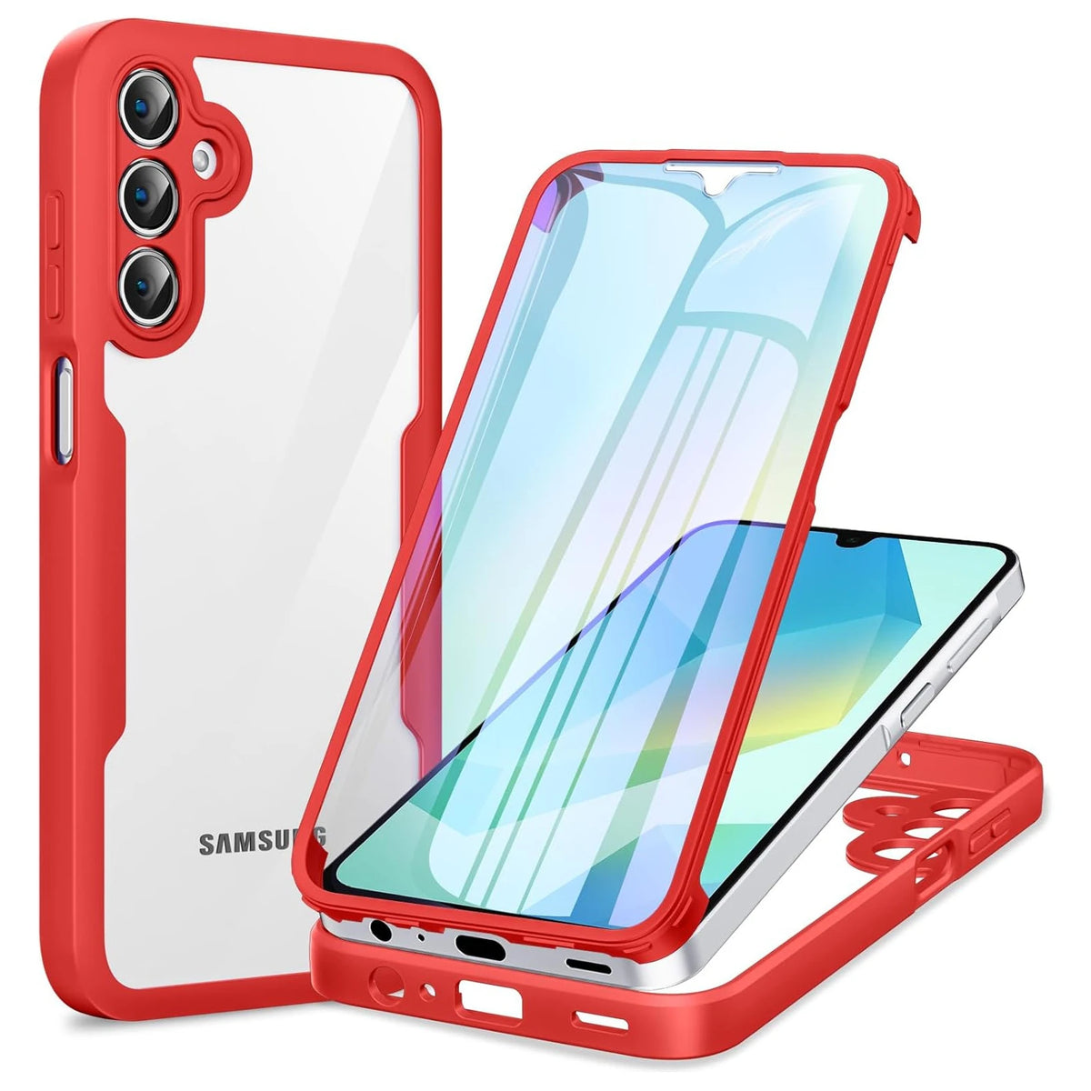 Full Body Protection Case for Samsung Galaxy A57 A37 A27 A17 5G A56 A36 A26 A16 5G A55 A35 A25 Protective Cover Funda Coque Capa