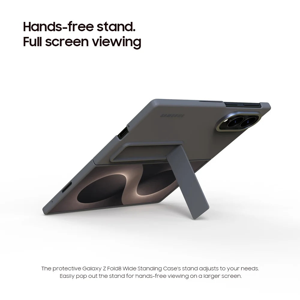 Original Genuine For Samsung Galaxy Z Fold8 Standing Case High Quality Foldable Bracket Cover ZFold8 Protector Shell & Box